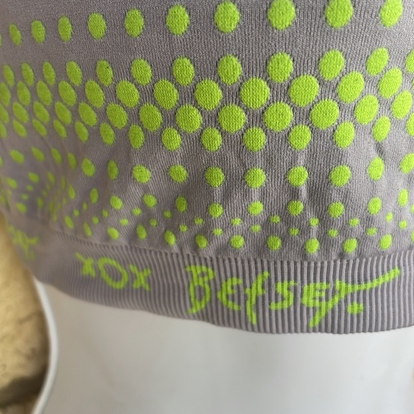 Betsy Johnson neon, yellow, and gray workout Top Tanks Size Med - Picture 6 of 10